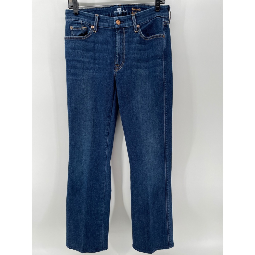 7 For All Mankind Kimmie Bootcut Jeans Womens 30X29‎ Blue Stretch Western